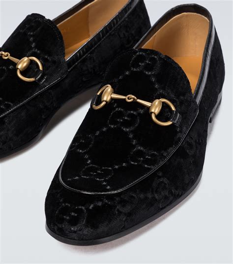 gucci black velvet loafers women's|gucci velvet loafers women.